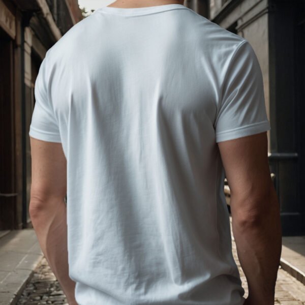 Men’s Classic Ease Solid Regular T-shirt in Ivory - Image 5